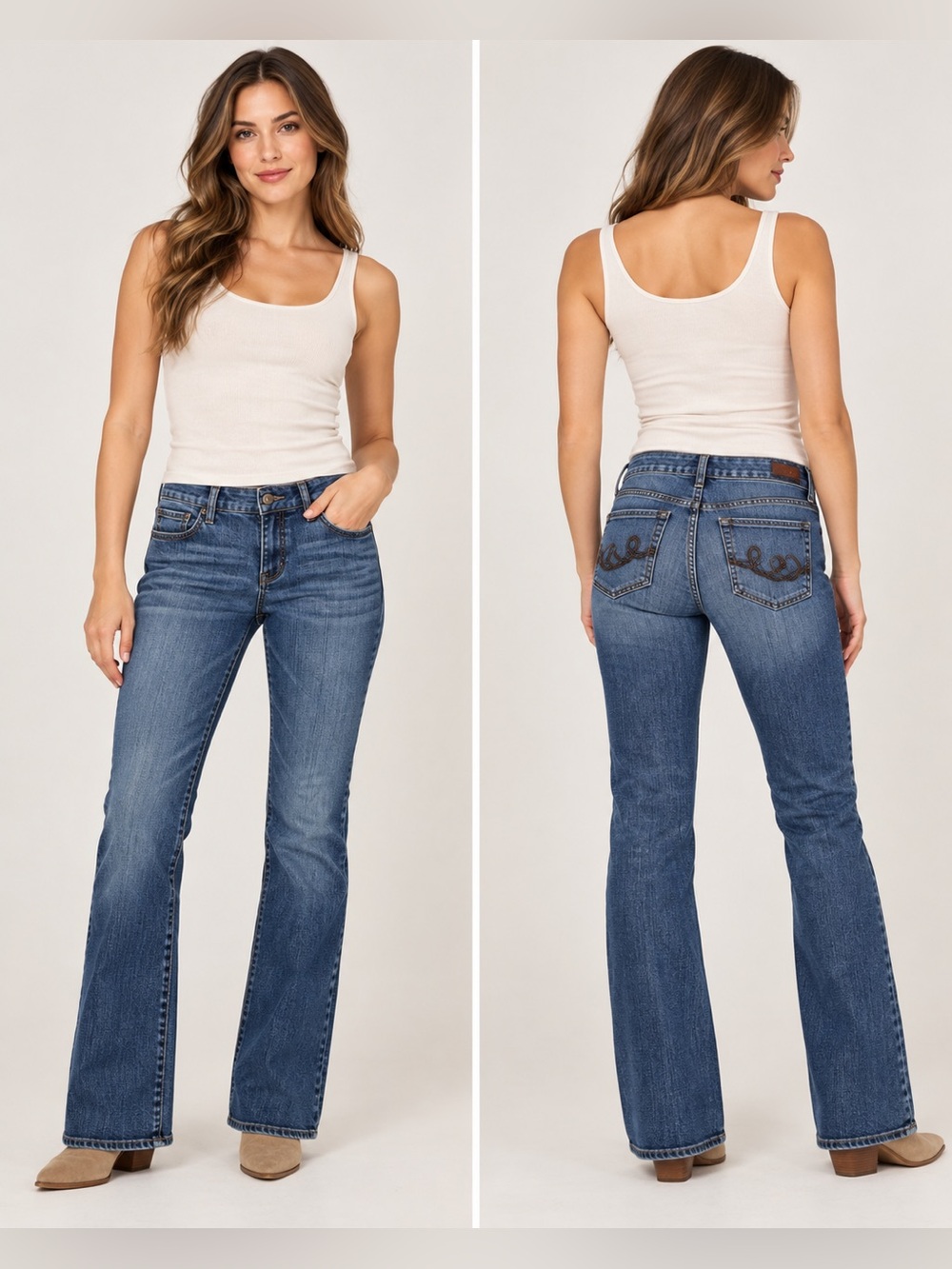 X2 Quality Denim Women’s Size 4 Bootcut Jeans Medium Wash